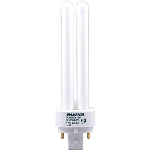 Sylvania (10 Pack) 20671 CF13DD/E/835/ECO 13-Watt 3500K 4-Pin Double Tube Compact Fluorescent Lamp, 1 Count (Pack of 1)