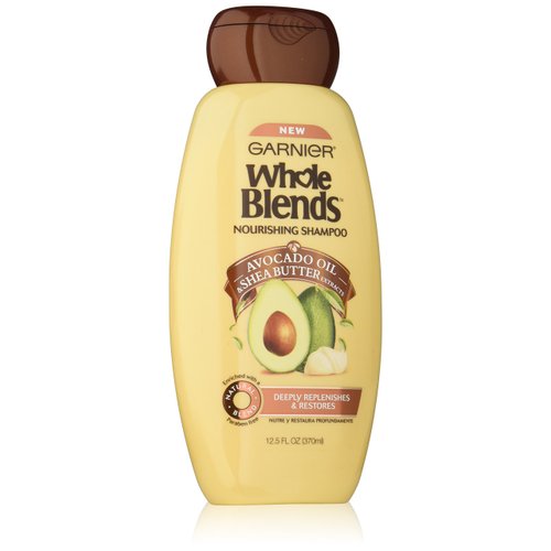 Garnier Whole Blends Nourishing Shampoo, Avocado Oil & Shea Butter extracts, 12.5 Fluid Ounce