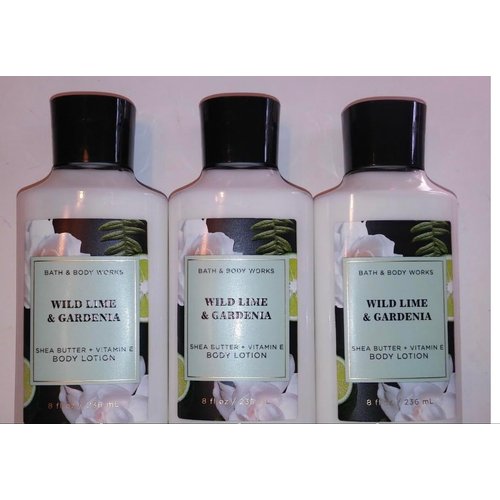 3 WILD LIME GARDENIA 24hr Moisture bath BODY LOTION 8 oz