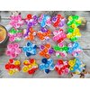 50 Packs Bluk Flowers Rainbow Mini Pop Fidget Keychain , Birthday Party Favors ，for Kids， boy and Little Girl Student Prize