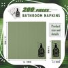 Disposable Guest Towels Bathroom Paper Towels Guest Hand Towels Napkins Just Wash Your Hands Please Bathroom Napkins for Powder Room Wedding Holiday (Sage Green, 200 Pcs)