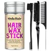 Dolahair Hair Wax Stick - Flyaway Control and Styling Pomade for Kids, Women, and Men - Hair Bun Maker and Accessorie Slick Back Hair Brush(2.7 Oz Pack of 4)