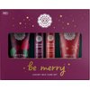 Be Merry Luxury Self-Care Set | Includes Christmas Crush Hand Cream, Merry Berry Organic Lip Balm, Sugar Cookie Organic Lip Balm, & Hello Holiday Hand Cream