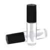 XINGZI 12Pcs 1.2ML Black Lid Mini Clear Empty Refillable Lip Gloss Tubes with Internal Lip Brush Lip Balm Oil Containers Lipstick Sample Bottles Vials Dispensers for DIY Makeup
