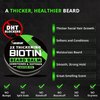 2X Thickening Biotin Beard Balm & Mustache Wax - Vegan Leave-In Conditioner, Natural Softener, Moisturizer with Castor Oil - All-Natural Care for Thicker Facial Hair Growth - USA Made
