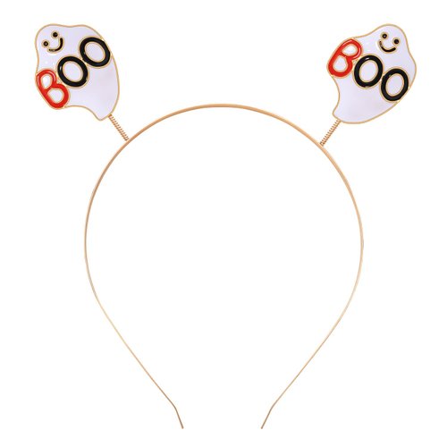 HSWE Women's Halloween Headbands Rhinestone Enamel Pumpkin Ghost Candy Corn Witch Hat Spider Hairband Cosplay Party Gift
