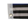 AES 12x18 12"x18" Police Blue Line Memorial USA Motorcycle Flag Brass Grommets