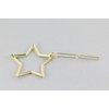 Gold star barrette outline shape metal hair clip barrette gold shiny clip