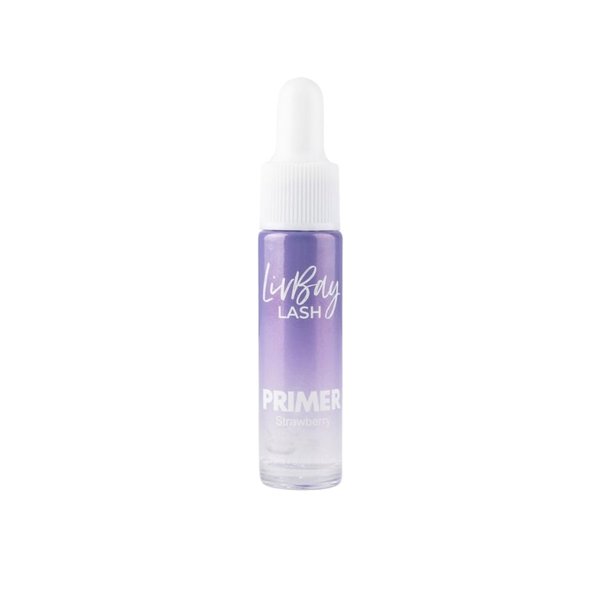 LivBay Lash False Eyelash Primer - PH Balanced, Banana, Strawberry, Grape, Rose Scented - Prep and Condition Lashes for Longer Extension Retention and Bonding Power - 10ml