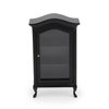 Dollhouse Furniture Display Shelf 1:12 Scale Miniature Bookshelf Cabinet Decoration Classic Wooden Mini Storage for Mini Artificial House Accessories (Black)