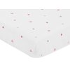 Sweet Jojo Designs Pink Boho Hearts Girl Baby Fitted Crib Sheet Infant Newborn Nursery Toddler Bed Room Shabby Chic Polka Dot Heart Blush Dusty Rose Mauve Bohemian for Boho Rainbow Cloud Collection