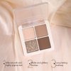 Eyeshadow Quads, Blendable Matte, Metallic and Shimmer Finishes, Velvety Pigmented Creamy Formula, Four Way Quad Eye Shadow Palette, Talc, Paraben & Cruelty Free