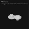 MECCANIXITY 30Pcs Plastic Gears 20 Teeth Plastic Double Gears Model 20082BA Reduction Gear for RC Car Model DIY Robot,White Module 0.5