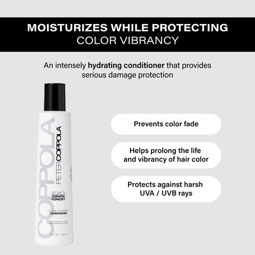 PETER COPPOLA Color Control Conditioner - Lightweight, Color Safe Conditioner, Damage Repair, Long Lasting Color Vibrancy For Keratin Smooth, Color-Treated Hair (12 Fl Oz)