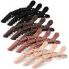 Havawish 12 Pcs Alligator Clips for Hair Styling Matte Alligator Hair Clips Crocodile Clips Hair Sectioning Clips for Women Hair Styling(Brown)