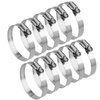 LOKMAN 10 Pack 3 Inch Stainless Steel Hose Clamps Worm Gear Duct Clamps Adjustable from 3 inch - 3.5 inch/ 75-90mm Fuel Line Hose Pipe Clamp for Dryer Vent Hose