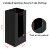 MYITYARD Coffee Cup Dispenser, Cup and Lid Organizer fits 5 to 16 oz Disposable Paper & Plastic Cups, Acrylic Cup Holder for Table Countertop, Black