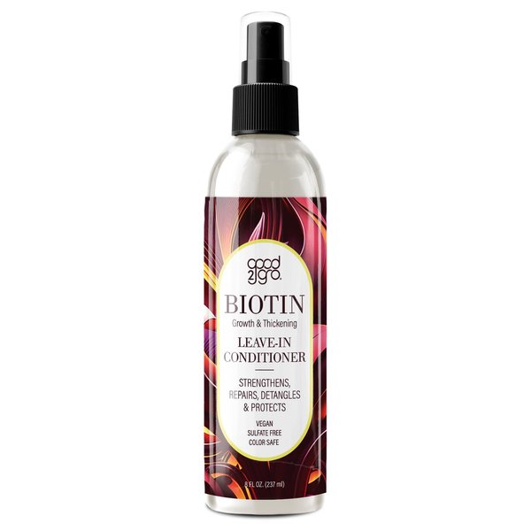 Gold Banner Beauty GOOD2GRO Biotin Growth & Thickening Leave-In Conditioner - 8oz | Reduce Breakage & Thinning, Detangle, Moisturize, Repair & Protect | Vegan & Cruelty-Free