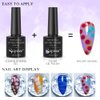 SUPWEE Universal Clear Blossom Gel Nail Polish Nail Painting Blooming Gel Polish Flower Marble Effect Nail Art Soak Off UV Gel Manicure DIY Nail Design At Home 1 Bottle 10ML(0.33 Fl Oz)