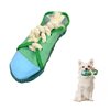 WishLotus Dog Squeaky Toys, Shoes-Shaped Dog Chew Toys Tear-Resistant Dog Plush Toys for Teeth Grinding & Relieve Boredom for Dog Gifts (Green)