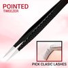 Lash Tweezers-SialBE Diamond Grip Eyelash Tweezers-4 Pcs Eyelash Extension Tweezers With Silver Tip, Multipurpose Eyelash Tweezers For Extensions