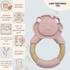 SofiAl Premium Baby Teething Toys, Silicone Teether Pain Relief for Babies, Baby Chew Toy Soothe, Sore, Cooling Gum Chew Toy, Hand Pacifier, BPA Free, Fridge and Sterilizer Safe (Lion)