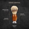 Synthetic Badger Hair Shaving Brush - Futura Synthetic Badger Hair + Handmade Sandalwood Shave Brush, Exfoliating Stiff Bristles, Thick & Creamy Lather For A Great Shave, Pre-Shave & Barber Approved