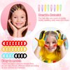 Aakihi 780PCS Color Clear Elastic Hair Bands Clips Mini Hair Claw Clips Rubber Bands Hair Ties Kit with Box for Girls Teens Children…