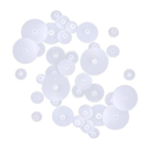 ZEZEFUFU 58 Pack Different Size Plastic Gear Modulus 0.5 Assortment RC Car Robot Toy Motor