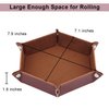 K.T. Fancy Dice Tray 8 Pieces Folding D&D Dice Tray Dice Holder Storage Box for Dice Rolling Tray PU Leather and Velvet.