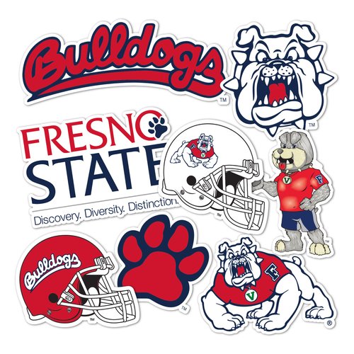 Fresno State Sticker California State University Bulldogs Cal State Stickers Vinyl Decals Laptop Water Bottle Car Scrapbook T2 (Type 2)