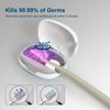 ELMWAY UV Sanitizer Toothbrush Case, Portable Mini Toothbrush Holder, Rechargeable Toothbrush Cover Sterilizing for Home and Travel Fits All Toothbrushes for Electric and Manual (White)