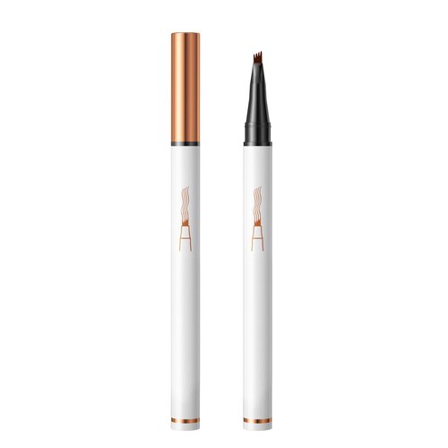 Kolvoii Microblading Eyebrow Pencil, 2024 New Eyebrow Tattoo Pencil, 3D Waterproof 4 Fork Tip Magic Eyebrow Pen, Natural Makeup Fine Stroke Long-Lasting Eyebrow Pencil Stay on All Day(Light Brown)