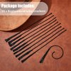 Shappy 10 Pieces Replacement Whip Crackers Black Whip Nylon Rope for Horse Bullwhip Stock Whip, 11.8 Inch