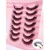 7 Pairs Cat-Eye Lashes Flu-ffy 18mm Fox Eye Lashes Curly Volume Eyelashes Faux Mink Lashes that Look Like Extensions Lashes Wispy False Eyelashes Natural Look(Z19)