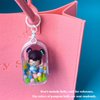 Yushen Clear Doll Display Bag Keychain Portable Hanging Figure Storage BagMystery Box Organizer Dustproof Collectibles Display Case for Showing Off Blind Boxes Mini Figures