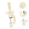Beatifufu Headform Holder Tabletop Tripod Cosmetology Manikin Holder Cosmetology Manikin Clamp Salon Wig Head Stand Cosmetology Head Support Doll White Mannequin Head Iron Cosmetic