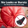 Mop Mob No Leak, Hospital Grade Biohazard Waste Bags 100 Pk. 10 Gallon, 24" Red Trash Liner With Hazard Symbol For Infectious Waste Disposal
