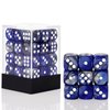 36 Pieces 12mm 6 Sided Mini Dice Set,Two Colours D6 Game Dice Set,6 Sided Standard Game Dice for Board Games Dice Games Classroom Teaching Dices Game, with Portable Gaming Box(Dark Blue&Black)