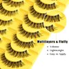 QUNETY Wispy Lashes Natural Eyelashes with Clear Band 3D Curl Strip Lashes Pack 10 Pairs Fake Eyelash Reusable Eye Lash Sets False Lashes Natural Look Short Lash Strips