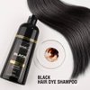 Generic Black Hair Dye 13.5 Fl Oz, Dark Black Hair Shampoo, 3 in 1 Hair Dye Shampoo 400 ML, Easy To Use, Semi-Permanent Hair Color Shampoo (Black)