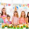 9Pcs Sunflower Birthday Party supplies set Honeycomb Centerpieces Double Sided Table Topper for Sunflower Birthday Party Decorations (Sunflower)
