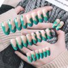 DANMANR Medium Press on Nails Lenght French Fake Nails Almond Acrylic Full Cover False Nails for Women and Girls24PCS (Almond1)