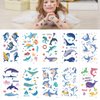 Baby Shark Temporary Shark Stickers Tattoos Face Body Tattoos Stickers Sea Animal Fish Under The Sea Ocean for Boys Girls Birthday Party Decorations 10 sheets
