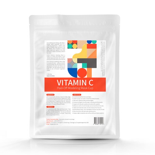 VILVIN Soothing Modeling Mask - Cooling Peel off Jelly Mask Powder Pack - 2.2 lbs - Face mask skin care for Soothing and Pore Management - Korean Skin Care Set - Modeling pack (Vitamin C)