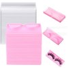 50Pcs False Eyelash Case Lash Boxes Packaging Wholesale Eyelash Holder Storage Box Empty Plastic Case Unit Container Makeup Organizer for Cosmetic Tools(Pink3.26* x 1.22 x 0.39in)