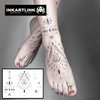 INKARTLINK Temporary Tattoos, Semi Permanent Tattoos Adult Art Designs Waterproof Temporary Tattoos Party Favors Tattoo Stickers Realistic, No Adhesive, Lasts 1-2 Weeks Black (Henna 4)