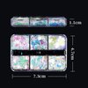 Holographic Iridescent Glitter Nail Art Sequins, 3D Irregular Ultra Thin Nail Art Sparkly Flake Designs, Shiny Mermaid Nail Glitter Confetti Acrylic Supplies for Women Girls Manicure Tips Decorations