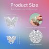 8 Pcs Rhinestone Butterfly Stickers Bling Crystal Butterfly Car Decals Stickers for Women Bling Butterfly Car Accessories Decor (Silver)