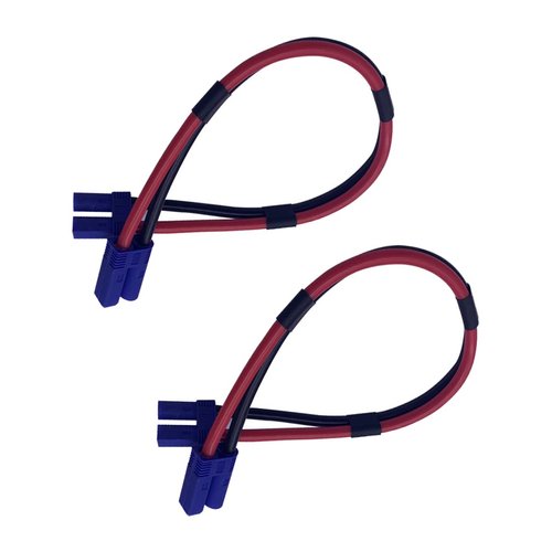 LINSYRC 2-Pack EC5 Male Connector to EC5 Female Connector Cable Extension Wire RC Adapter 30CM 10AWG for RC Airplane Battery Charger